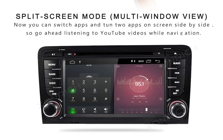 Best 2 din Android 8.1 Car DVD Player Head unit For Audi A3 8P S3 RS3 2003 2004 2005 2006 2007 2008 2009 2010 2011 Radio Multimedia 20