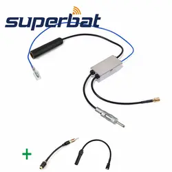 Superbat DAB радио в машине антенны FM/AM DAB/FM/AM антенна конвертер/сплиттер с RAST II разъем антенны кабель адаптера