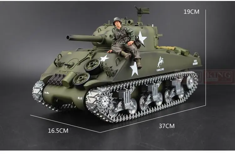Henglong масштаб 1/16 ГГц Радиоуправляемый Танк Sherman M4A3 боевой танк армия США Ultimate
