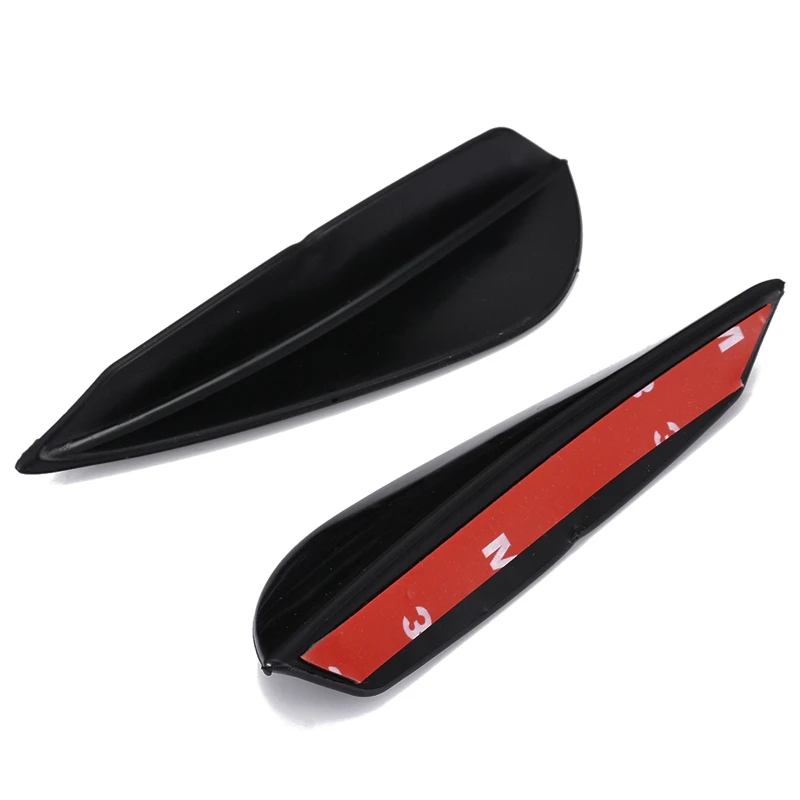 4 piezas de parachoques delantero del coche aletas de labio Canards divisor Kit de ajuste ABS parachoques delantero Spoiler piezas de Exterior del coche venta caliente