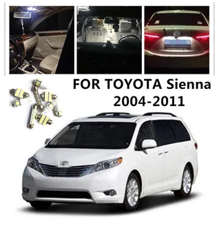 

LOAUT 12pcs White Car LED Light Bulbs Interior Package Kit For TOYOTA SIENNA 2004 2005 2006 2007 2008-11 MAP DOME LIGHT