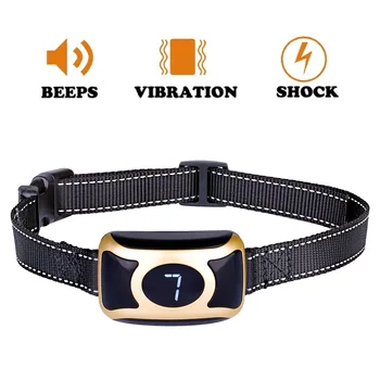 

Waterproof Vibration Shock Electronic Dog Collar Anti Bark Collar Automatic for Pet Dog Training Collar Anti Barking Adjustable