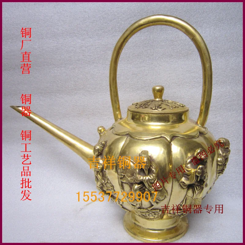 

Bronze bronze sculpture, crafts decoration water bottle copper pot decoration large copper pot buddha with
