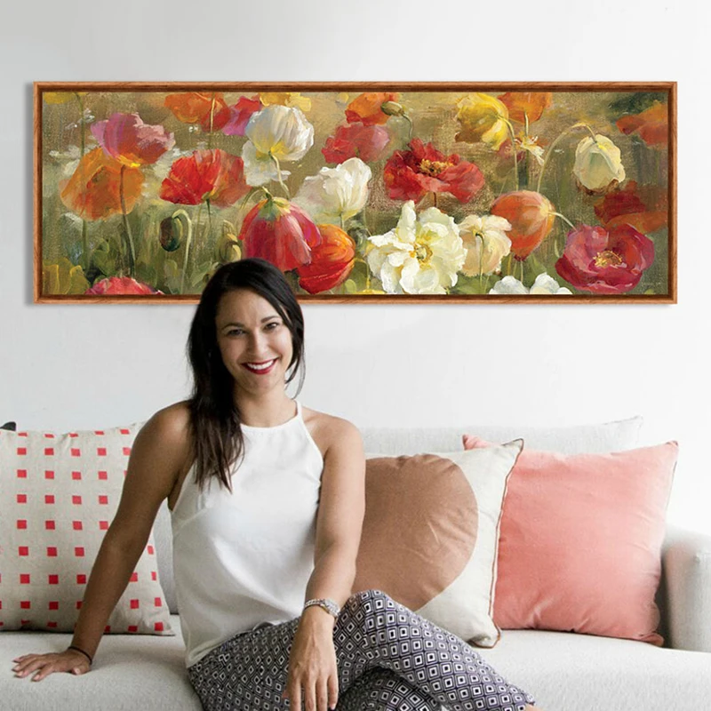 

Poppy flowers painting posters and prints canvas art home decor bedroom wall art tableau decoration murale cuadros