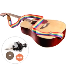 Correa Guitarra Радужный гитарный ремень с замком цветной гитарный ремень Гавайский стиль акустический летний пляжный отдых ГУ