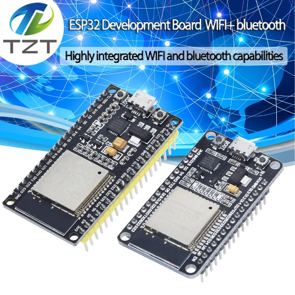 ESP 32S ESP WROOM 32 ESP32 Development Board 30P/38P Bluetooth and WIFI ...