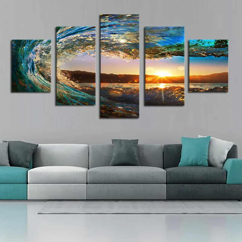 

3D diy full round hand made diamond embroidery painting cross stitch kits wall mosaic Sunrise at sea home Decor gift