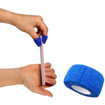 WUF 1 Pc Finger File Bandage Strip Protection Flex Wrap Color Rolls Nails Tool Accessory