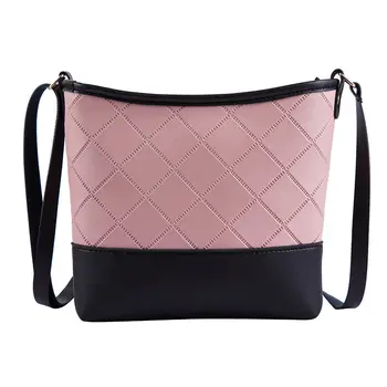 

2019 Hot women's shoulder bag fashion rhombic PU leather handbag messenger bag