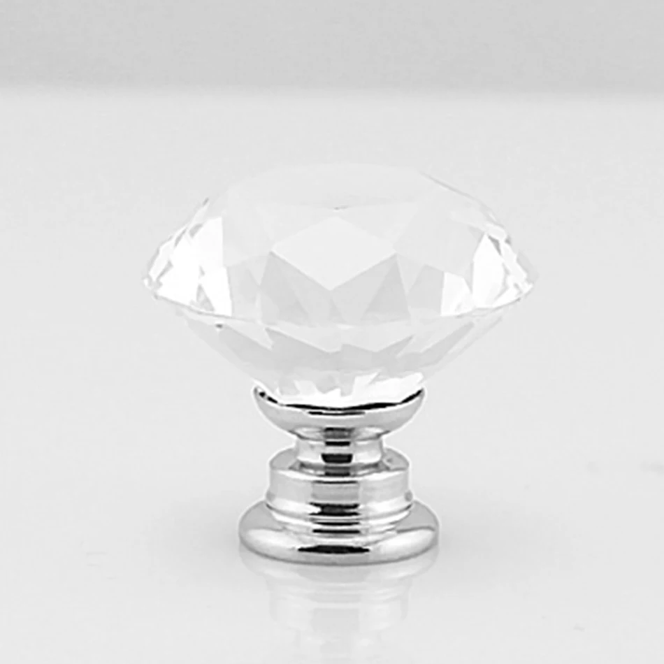 Free Shipping 30mm K9 Crystal Door Knobs Sparkle Shinning Diamond