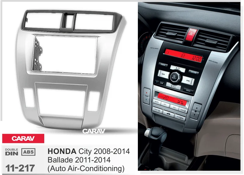 Радио фасции для HONDA City ballaade Авто кондиционер Двухканальное Радио DVD стерео CD панель тире крепление CARAV 11-217