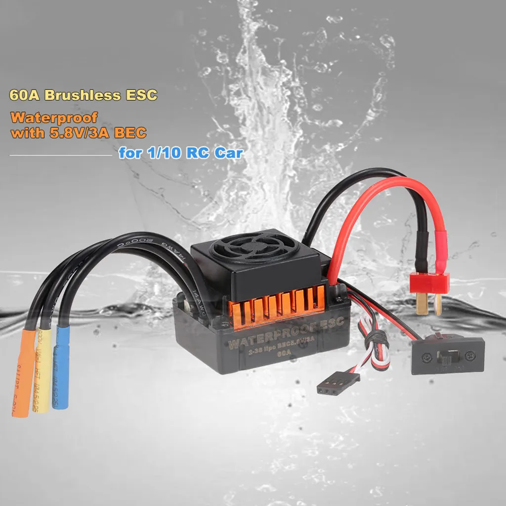 Детали модели водонепроницаемый 3660 3300KV бесщеточный двигатель с 60A ESC комплект для