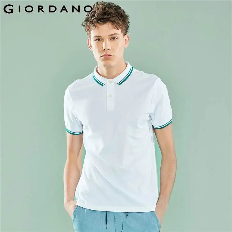 Giordano быстросохнущая футболка Polо с короткими рукавами выполнена в нескольких