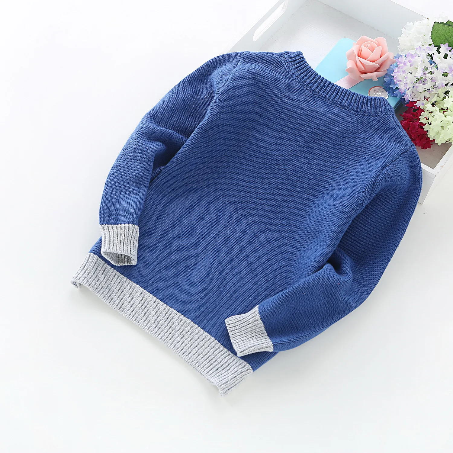 High Quality New Arrival Boy Sweater Children Clothing Cars Pattern Knitted Sweater Baby Boy Pullover Sweater Knitwear 2-5T Kids