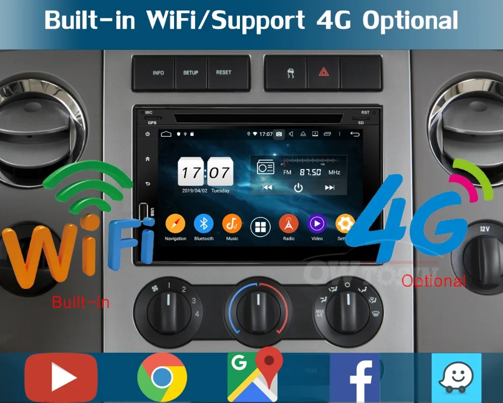 " ips 1024*600 8 ядерный 4G+ 64G Android 9,0 автомобильный dvd-плеер для Ford F150 Mustang Expedition Explorer Fusion 2006 2007-2009 радио