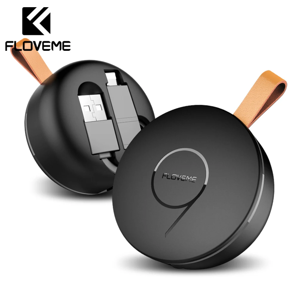 

FLOVEME Retractable 2 in 1 Micro USB Cable Lighting Charger Cable For iPhone X XS Charge Cabo Android Charging Data Sync Cable