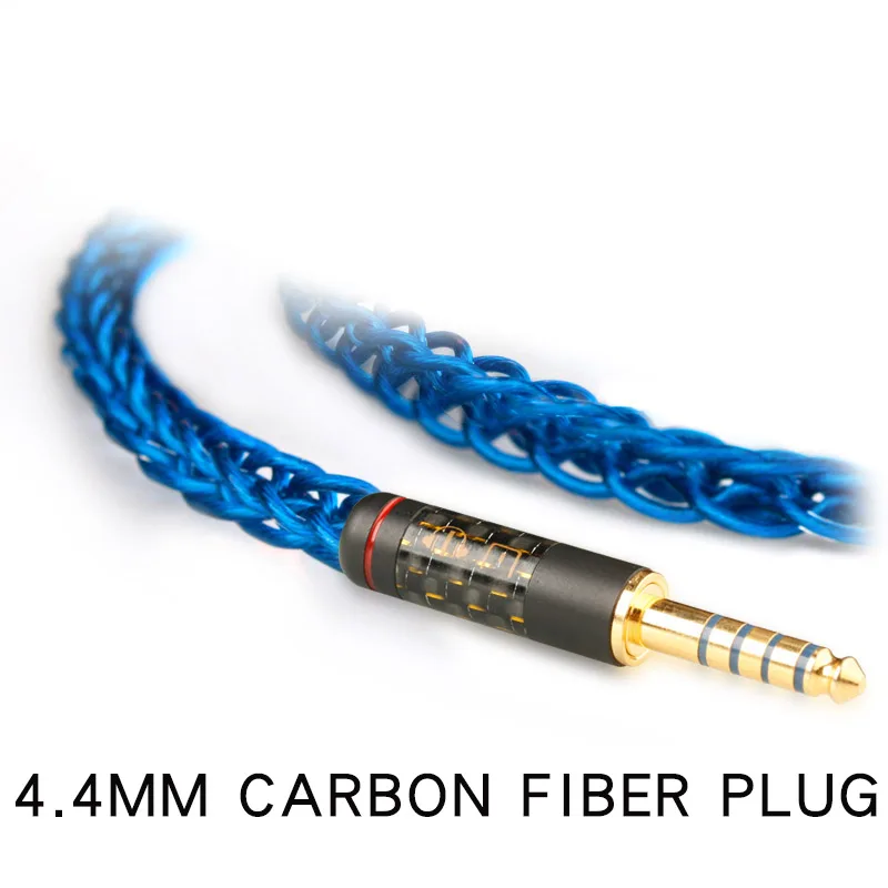Xiaofan AE07 8 ядро Cu-Ag сплав обновления кабель 2,5/3,5/4,4 мм балансный кабель с MMCX/2pin разъем для sony ex1000 ie80 se846 - Цвет: 4.4 mm Plug