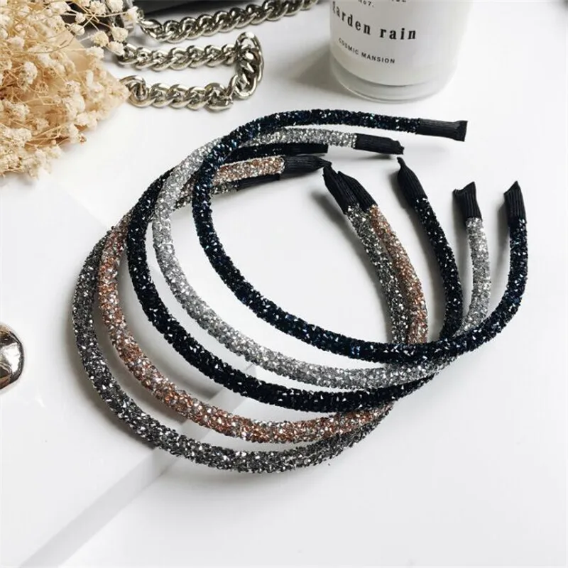 

Korean Full Drilling Thin Hairband Women Girls Hair Head Hoop Bands Accessories For Girls Lady Hair Scrunchy Headband Hairbands