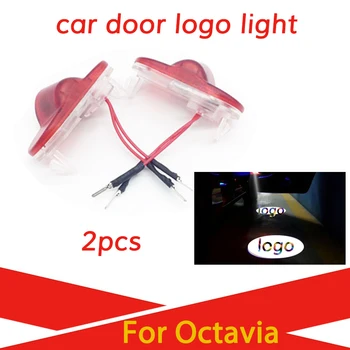 

2PCS Led Car Door light For Skoda Octavia 2004-2008 VRS RS Logo Light Laser Projector Light Warming Decorative Lamp Accessories