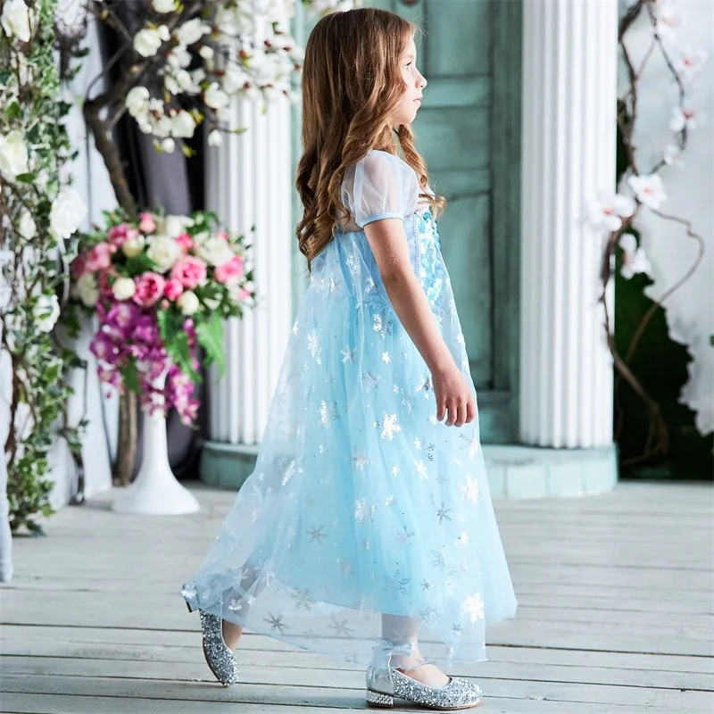 Коллекция года, платье принцессы Эльзы маскарадные костюмы Анны Детские платья для девочек, вечерние платья, Fantasia, одежда для девочек детская одежда
