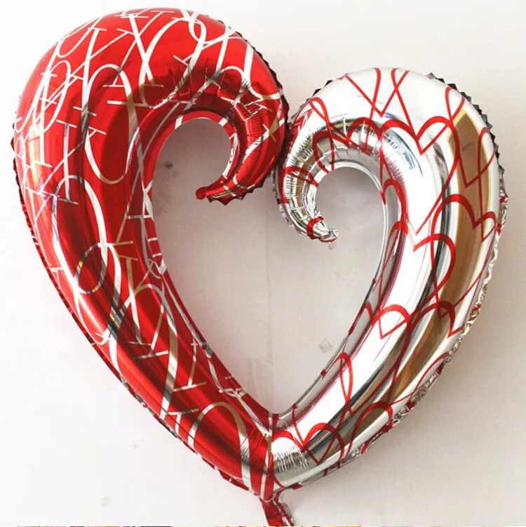5 шт. большие сердца-образные шарики из фольги двойной цвет свадебное празднование дня рождения украшение Гелиевый шар