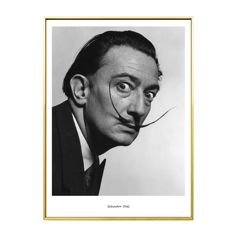 Salvador Dali настенные художественные плакаты и принты испанский артист черно-белая фотокартина на холсте Настенная картина для декора гостиной