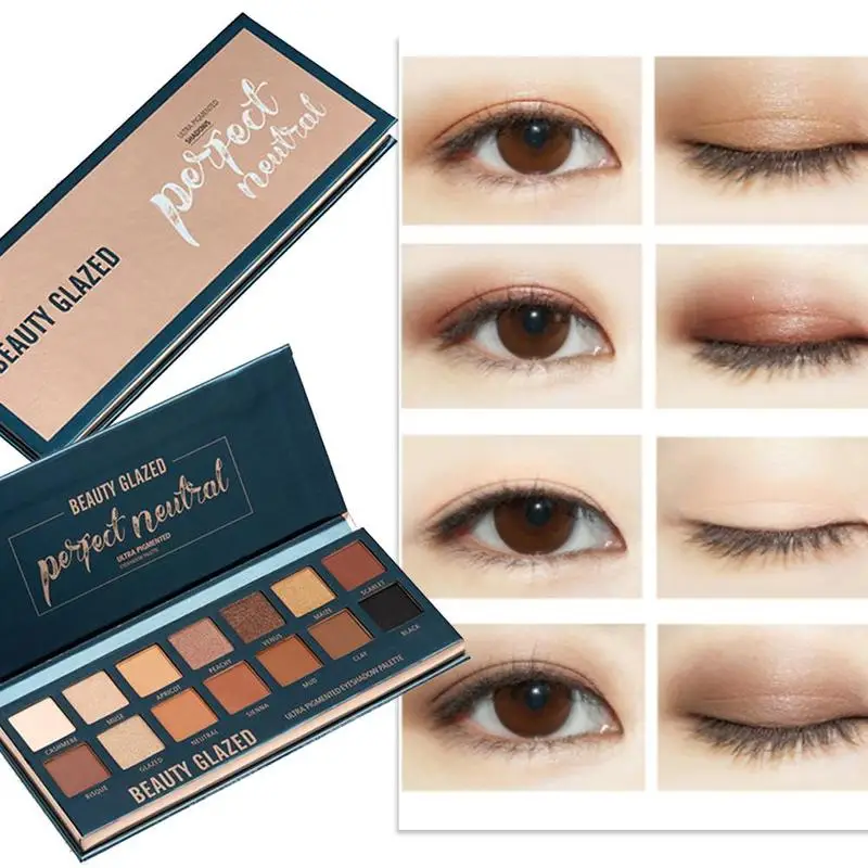 

Makeup Eyeshadow Palette Glitterinjections 14 Color Glitter Matte Pressed Warm Natural Synthetic Pearles Eye Shadow Powder
