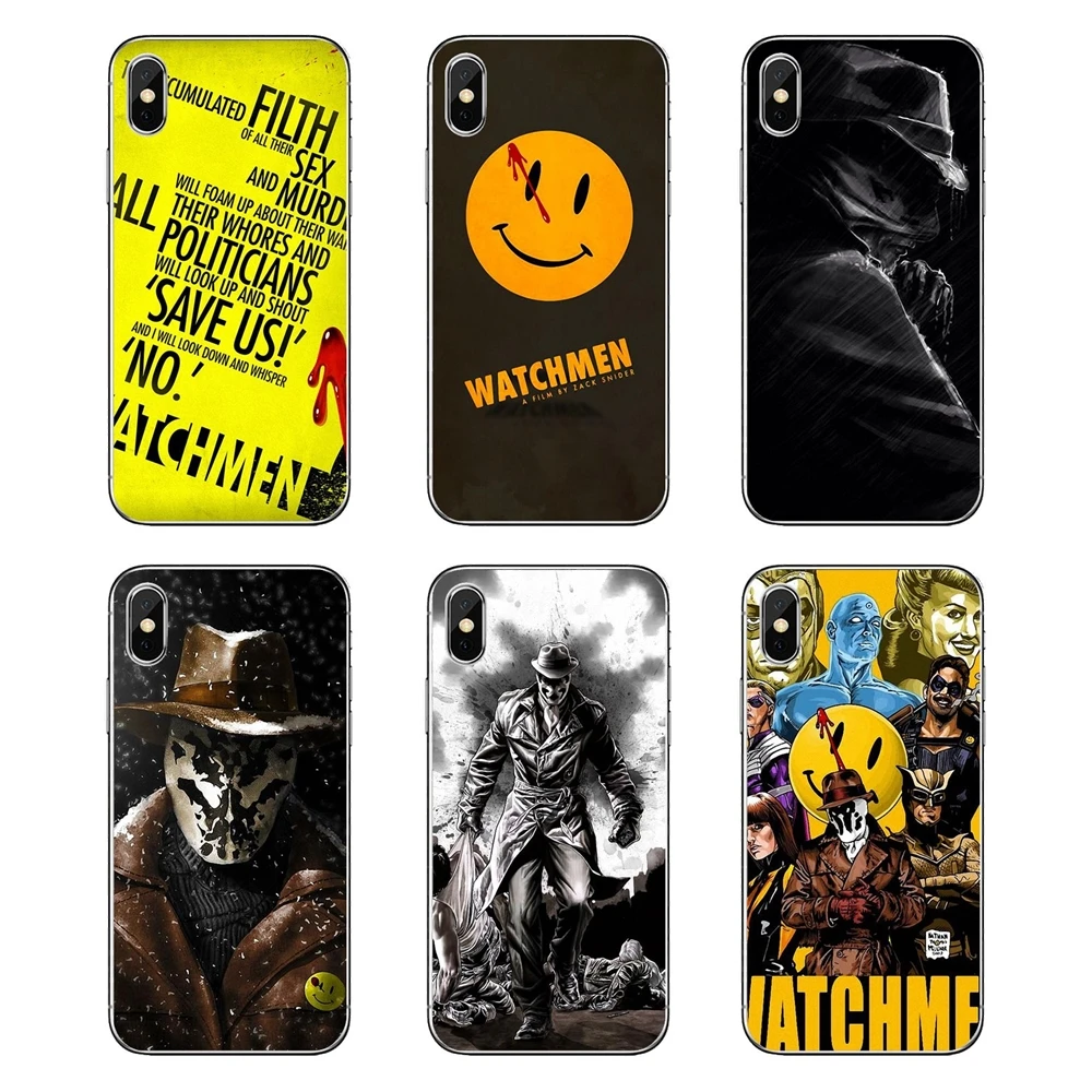 Rorschach Часы настенные Comedian значок ТПУ прозрачный чехол для iPod Touch iPhone 4 4S 5 5S 5C SE 6 S 7 8 X