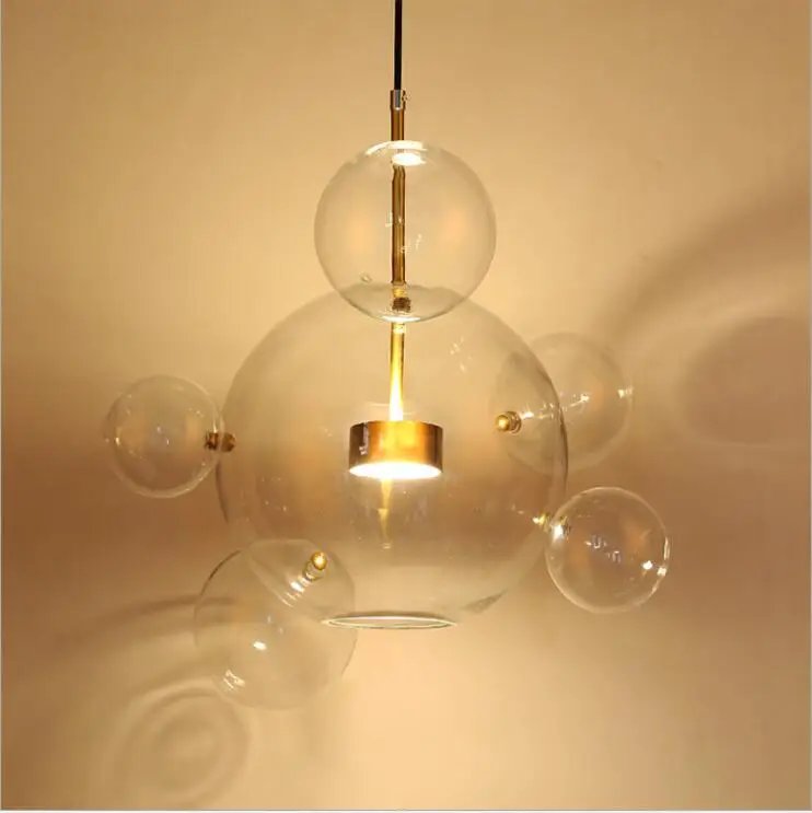 Пост современная простая люстра Скандинавская креативная личность люстра Светодиодный Шар-пузырь лампа для гостиной ресторана спальни