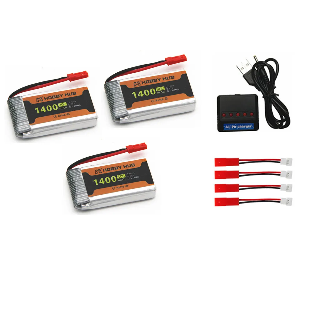 903052 1400 mAh 3,7 v lipo аккумулятор для SYMA X5 X5S X5C X5SC X5SH X5SW с зарядным устройством 5 в 1 RC Drone 3,7 V 1400 mAh Lipo аккумулятор - Цвет: Красный