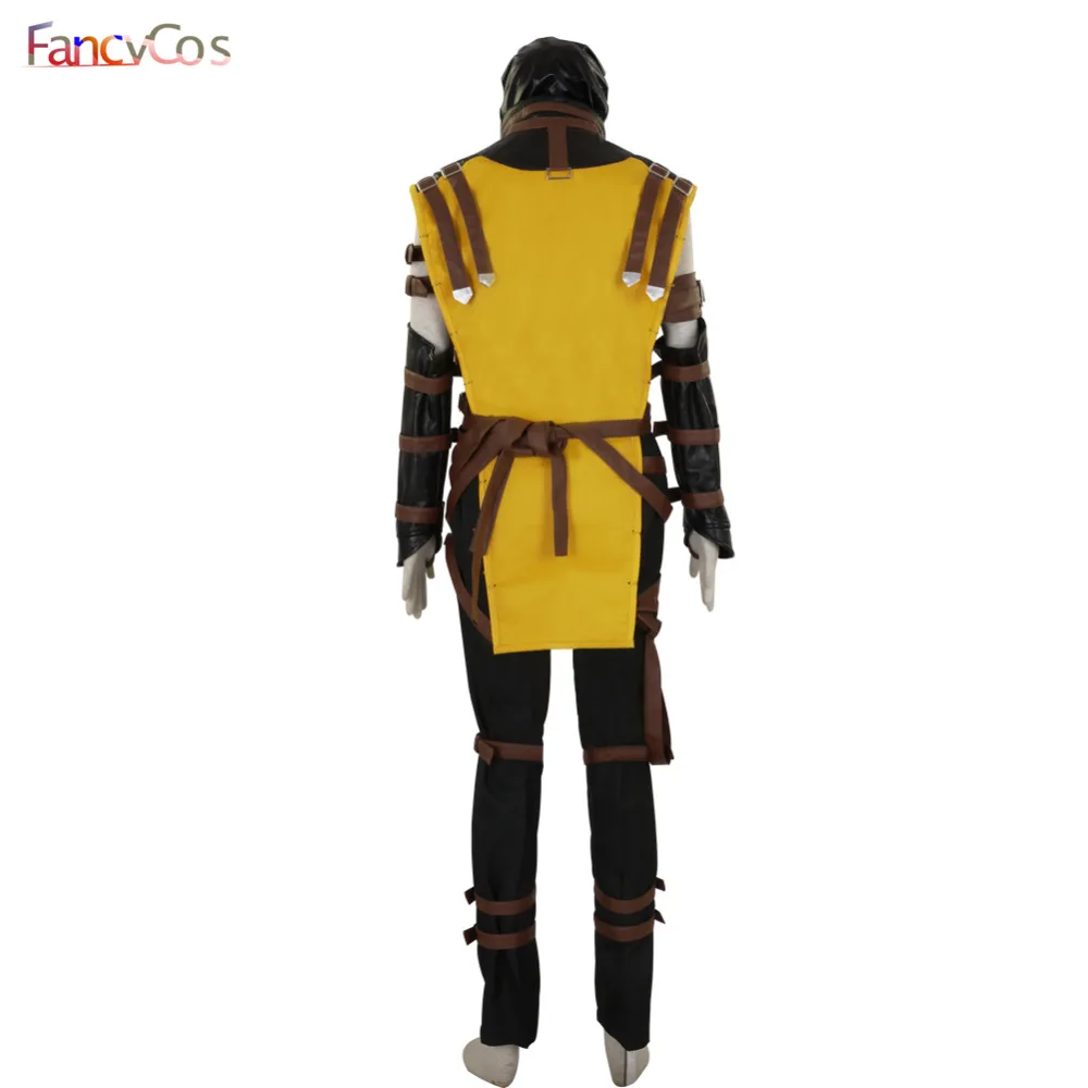 Хеллоуин Mortal Kombat Скорпион Hanzo Hasashi костюмная маска косплей игра для взрослых