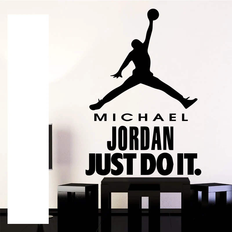 

Basketball Star Michael Jordan Just Do It Design Wall Sticker for Basketball Gym Decoration Vinyl Self Waterproof Art Decor Mura