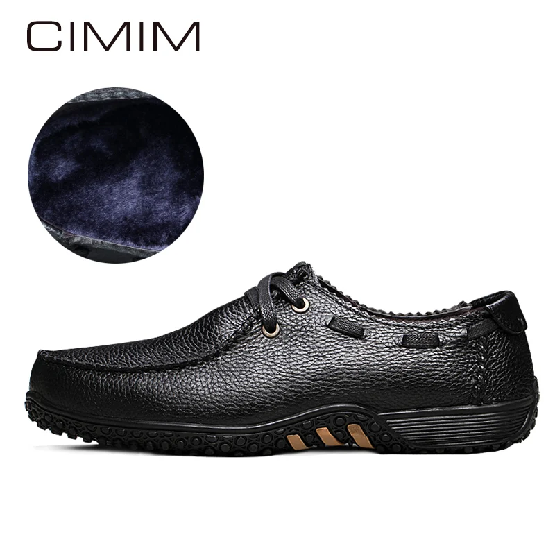 CIMIM Mens Shoes Large Sizes Luxury Mens Dress Shoes Genuine Leather