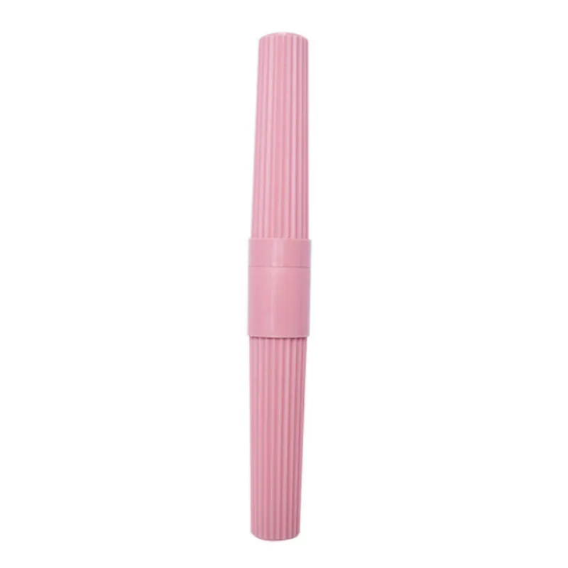 Нескользящая Удобная зубная щетка коробка портативная походная зубная щетка держатель чехол - Color: pink