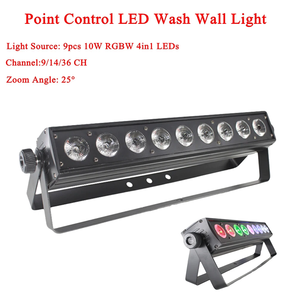 

LED Wash Wall 9x10W RGBW 4IN1 Stage Lighting With Running Horse Point Control DMX512 Professional Stage Effect DJ Equipmen