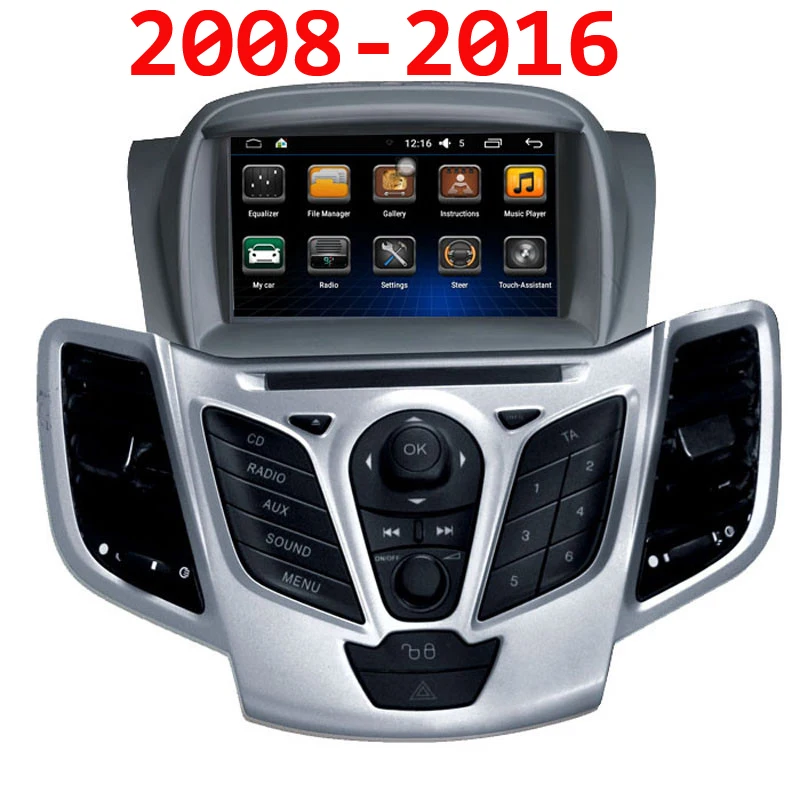 Система навигации для Ford Fiesta 7 дюймов Android 9 0 1 ГБ ОЗУ 16 Гб ПЗУ DVD GPS 2008 2009 2010 2012 2013 2014