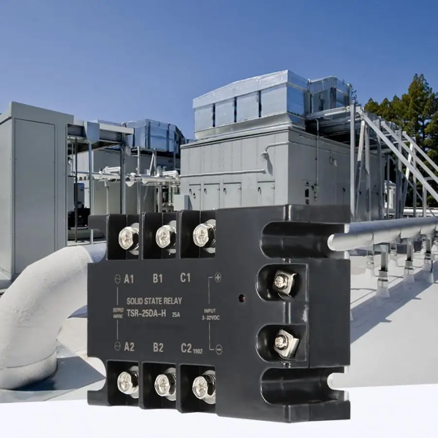 

Relay Module 3-32V DC To 24-480V AC TSR-25DA-H 10A Three-phase Solid-state Relay Board SSR Solid State Relay Module
