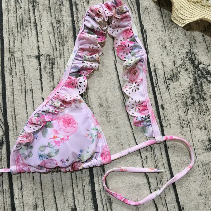Swmmer Liket Bikini Flower print swimwear bikinis 2019 mujer Triangle swimsuit women