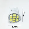 10pcs T10 LED W5W car parking light 8 SMD 1210 LED W5W 2825 158 192 168 Wedge Bulb auto Dashboard Indicator Lamps DC 12V ► Photo 2/6