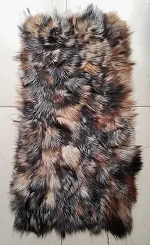 

Factory Direct Dye Colorful Raccoon Skin Fur Plate / Raccoon Fur Blanket
