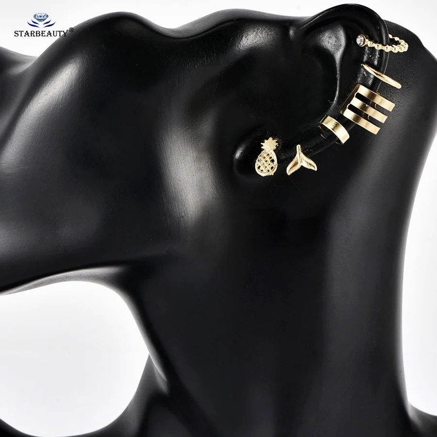 Starbeauty 7 шт./лот ананас пирсинг для козелка ушной раковины Daith серьги ювелирные изделия поддельный пирсинг искусственный пирсинг oreille поддельные серьги