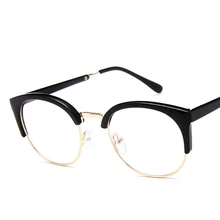 Новые полуоправы металлические оправа для очков в ретростиле мужские и женские очки Модные индивидуальные тренды Ремонт лица универсальное плоское зеркало