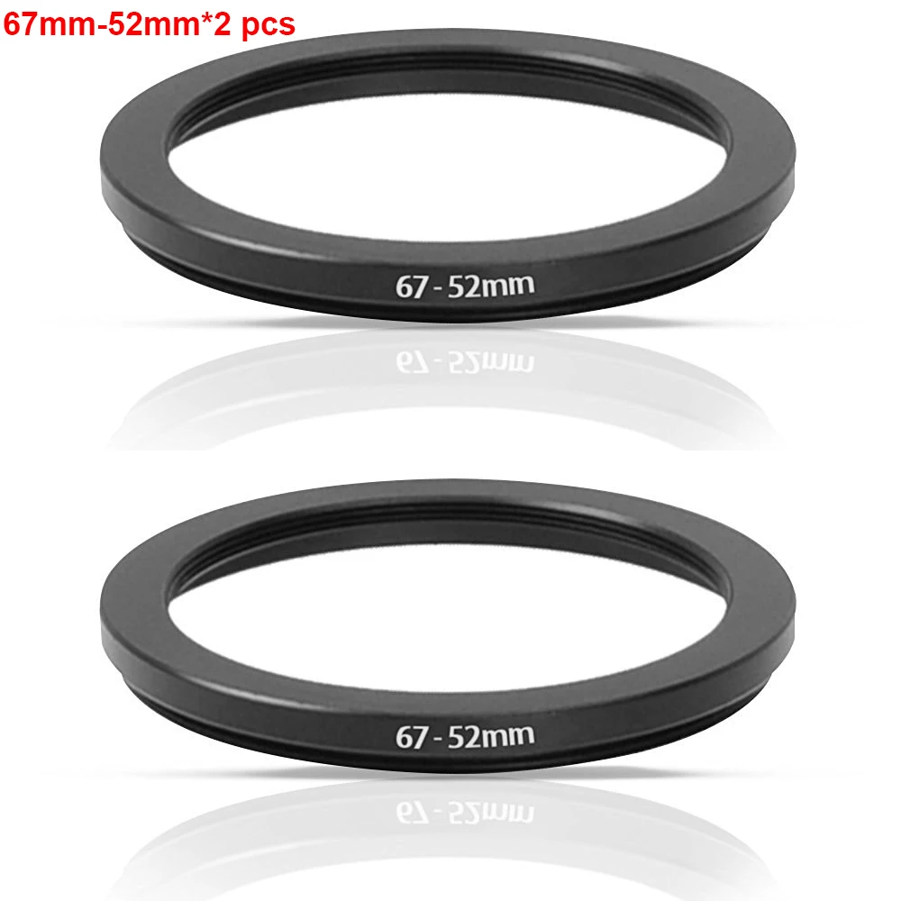 

JUST NOW High-quality 2 PCS 67-52MM Step-Down Ring Filter Adapter (67MM Lens to 52MM Accessory) (2 PCS Ring Filter Adapter)