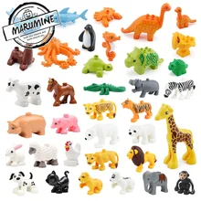 MARUMINE Free shipping bricks duplo animal 37 kinds Education Toys building blocks for children classic