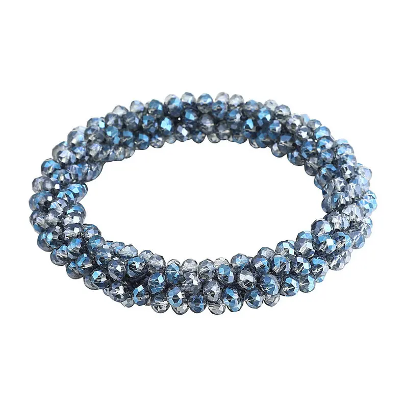 Bohemian Crystal Beaded Stretch Bracelet for Women - Vintage Boho Party Jewelry
