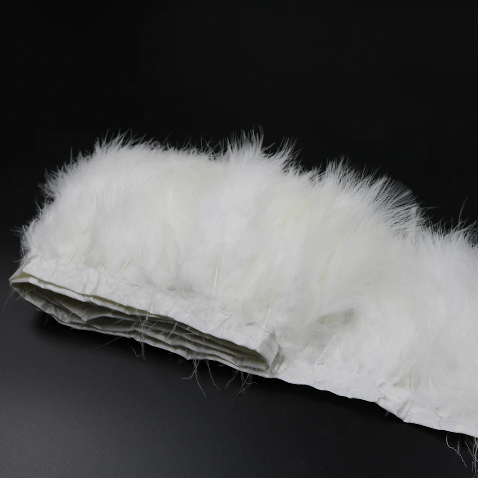 1 white marabou feather trims 5