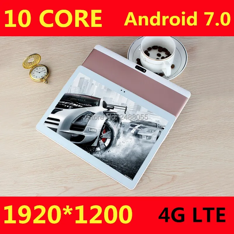  2019 Newest Android 7.0 tablets Deca Core 10'' Tablet PC 4GB RAM 64GB ROM 1920X1200 8MP 6000mAh WIF