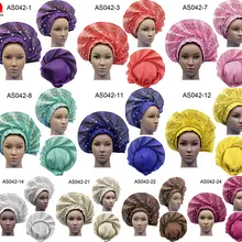 DHL-модный Африканский Авто гель с бусинами и камнями Регулируемый дизайн для женщин для свадьбы и вечеринки AS042