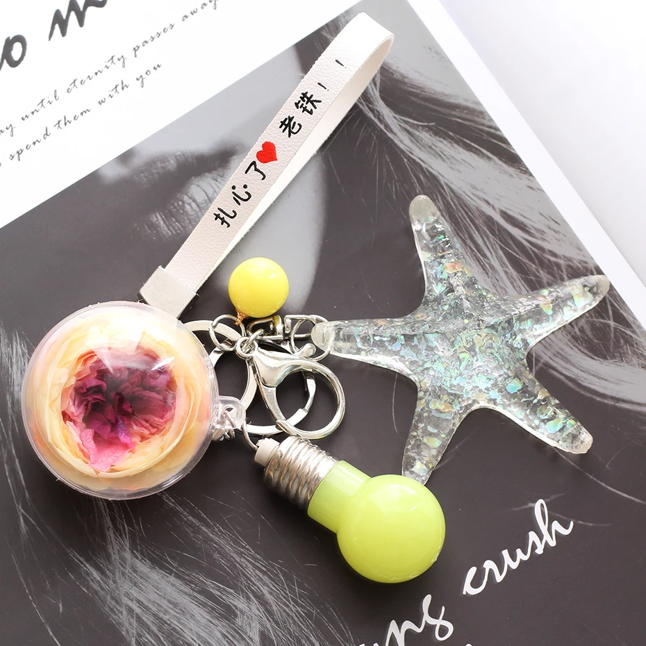 

Hot-selling cute key-clip pendants, flowers, roses, creative home decorations, New Year gifts, Christmas gifts