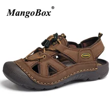 Сандалии хорошего качества; мужские уличные летние мужские туфли из коровьей замши; туристические сандалии; удобная мужская пляжная обувь; резиновые сандалии на плоской подошве